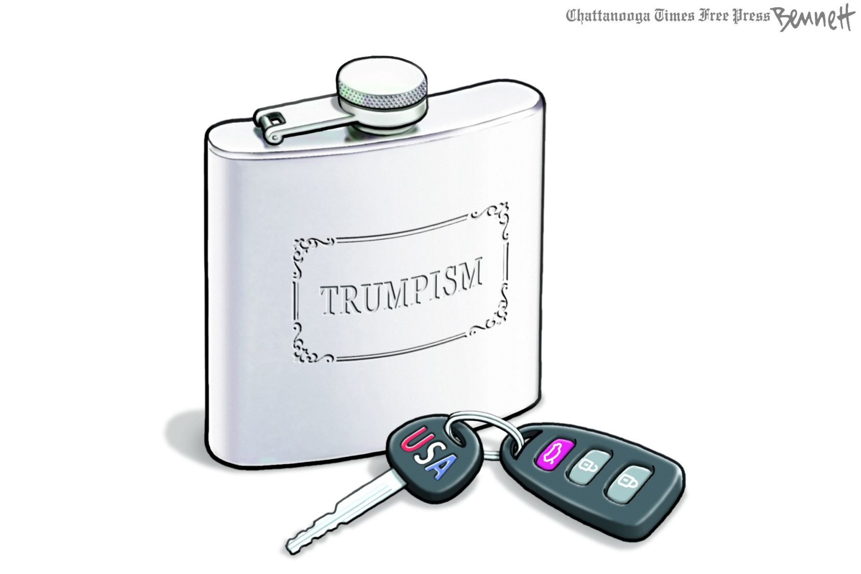Bennett editorial cartoon